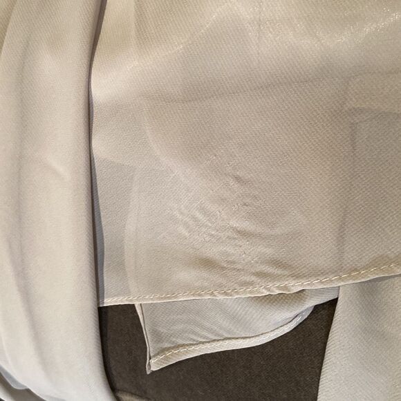 Women’s Gray Chiffon Dress Zip Back Party Mother of the Bride Size 10 **READ - Picture 8 of 10